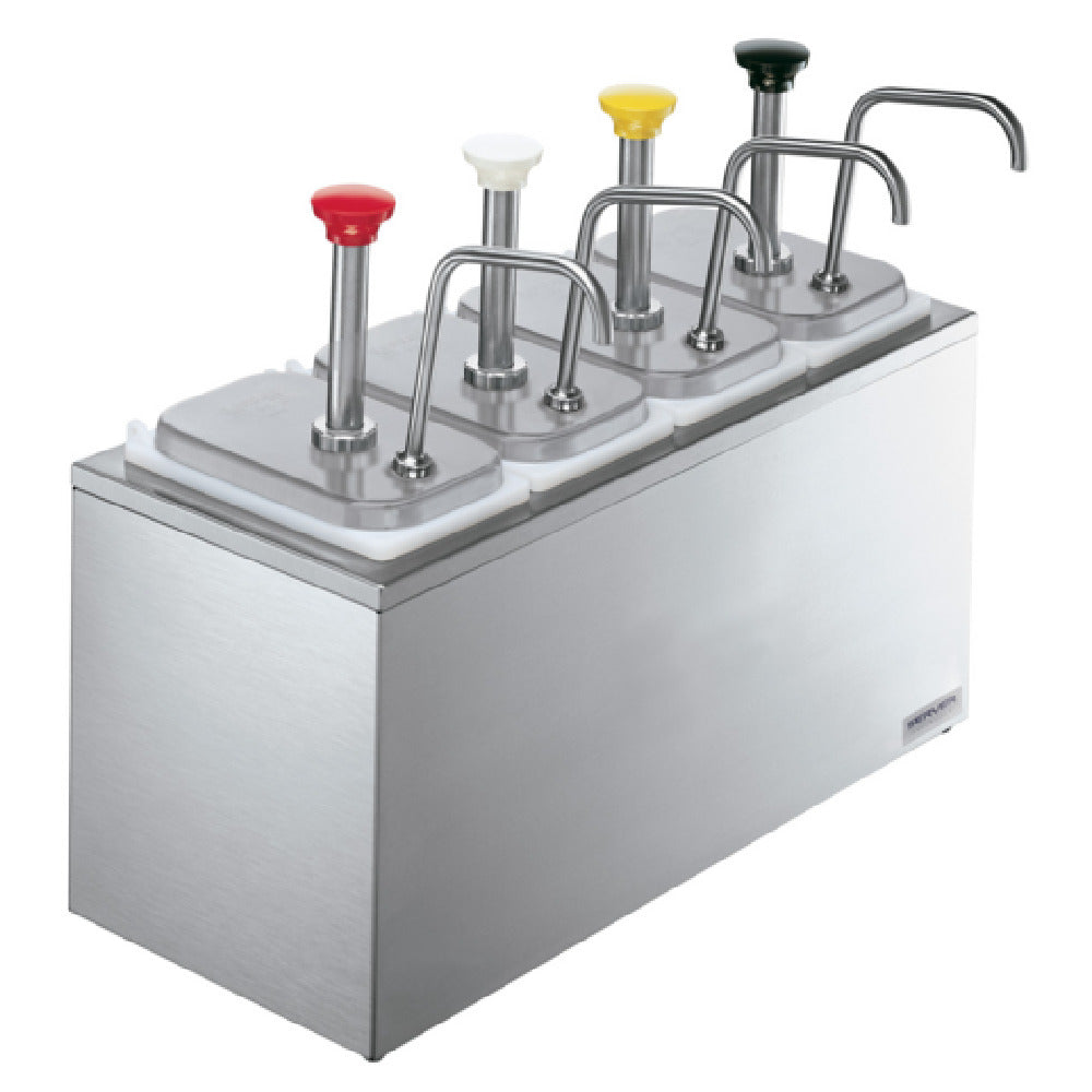 Server Products 82830 SR-4 SERVING STATION (4) JARS & STAINLESS STEEL PUMPS Countertop