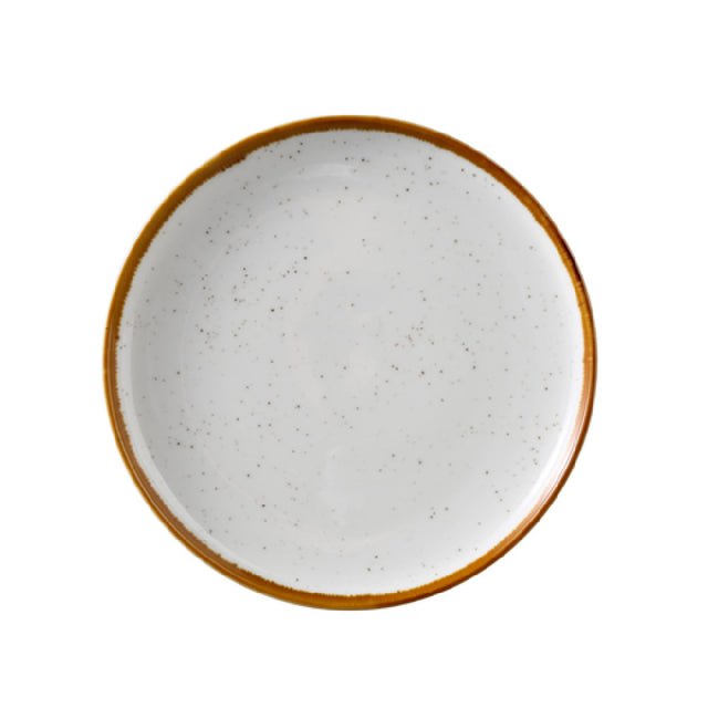 Yanco GL-107 Glory Round Plate With Up-Right Rim 7 7/8"dia X 7/8"H Dishwasher Safe
