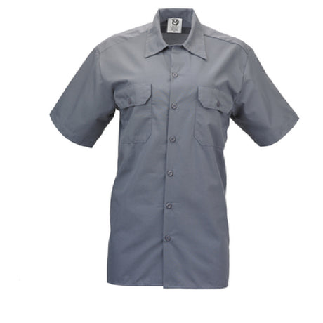 Mercer Culinary M60250GYS Metro Edge® Brewer/Work Shirt Unisex (7) Traditional Buttons