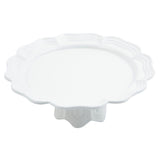 Bon Chef 20679058BLKSPKLD - Queen Anne Pedestal Platter, 13", Aluminum With Ceramic-look Coating