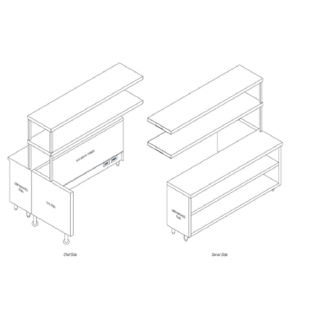 Randell RCC-86.5 Modular Chef Service Counter Center Section 86-1/2"W