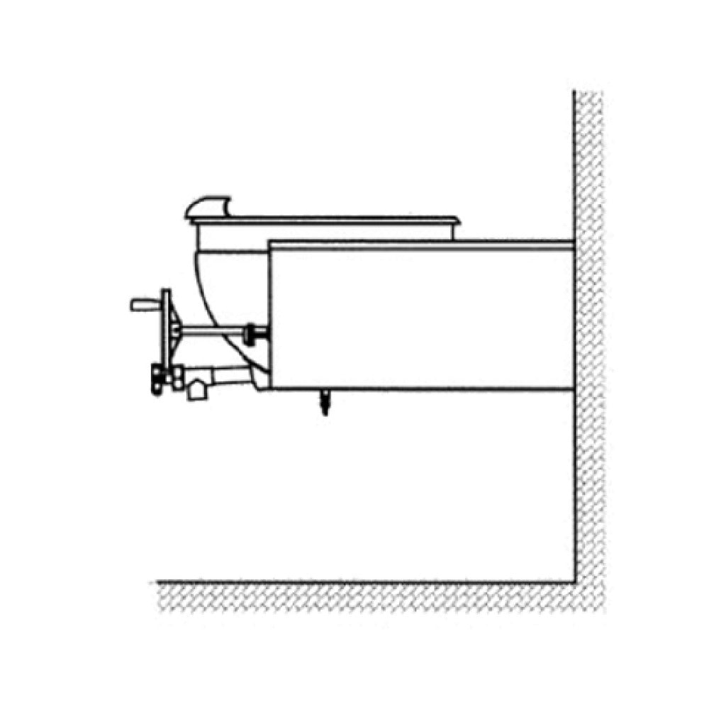 Legion TWSWC-100 Direct Steam Tilting Wall-Mount Kettle 100-gallon 304 Stainless Steel Liner