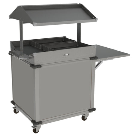 Cadco CBC-GG-B2 MobileServ® Standard Grab & Go Merchandising Cart 2-sided Grab & Go Shelf On Top