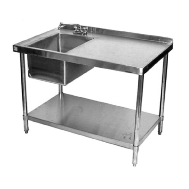Klinger's Trading STB3060BL Work Table With Prep Sink Sink On Left 60"W X 30"D X 37"H Overall