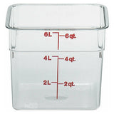 Cambro 6SFSCW135 CamSquare® Food Container 6 Qt. 8-3/8"L X 8-3/8"W X 7-1/4"H