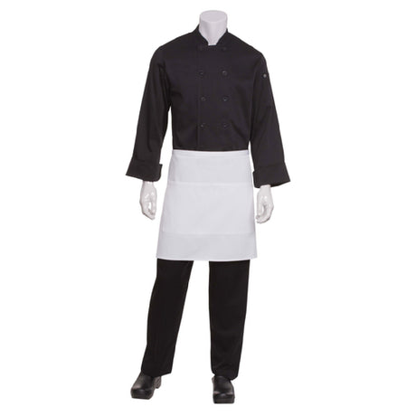 Chef Works F28 -WHT-0 Bistro Apron 19"L X 27-1/2" Half Length