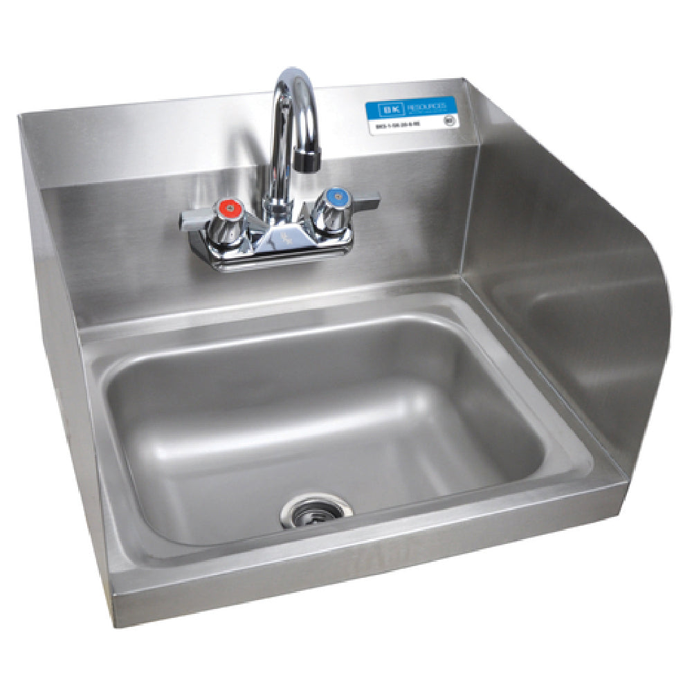 BK Resources CP-2W-1410-SS-PG (2) BKHS-W-1410-SS-P-G Hand Sinks Wall Mount 14" Wide X 10" Front-to-back X 5" Deep Bowl