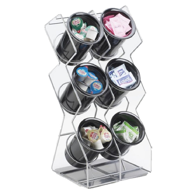 Cal Mil 1025-6-39 Space-Saver Silverware Display 9-1/2"W X 8"D X 20"H (6) Hole Vertical Wire