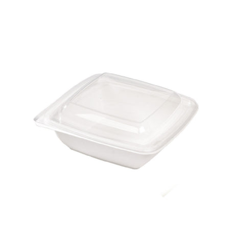 PacknWood 210APUSCB750F - Square Sugarcane Salad Bowl (No Added PFAs), 25oz, 7.7"L X 7.7"W X 1.9"H