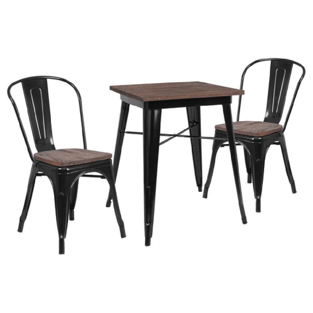 Flash Furniture CH-WD-TBCH-15-GG Table And Chair Set (1) 23-1/2" Square Table