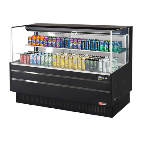 Turbo Air TOM-60L-UF-W(B)-2S-N Horizontal Open Display Merchandiser Low-profile