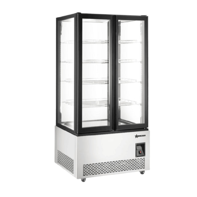 Omcan 48376 (FR-CN-0600-2) Display Freezer 21.18 Cu.ft. Capacity 40-1/5"W X 26-1/2"D X 78-3/10"H