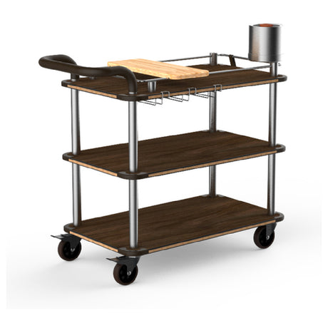 Steelite MGCRNX03WSXX Mogogo Buffet Solutions Roll'n Mixology Service Cart 41-1/2" X 21" X 40-1/2"H