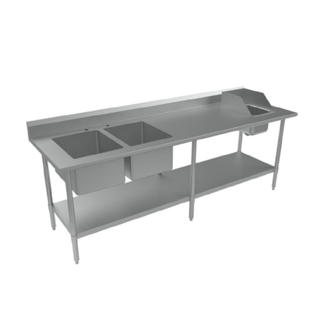 BK Resources BKPT-2-3096S-L Work Table With Prep Sink Sinks On Left 96"W X 30"D