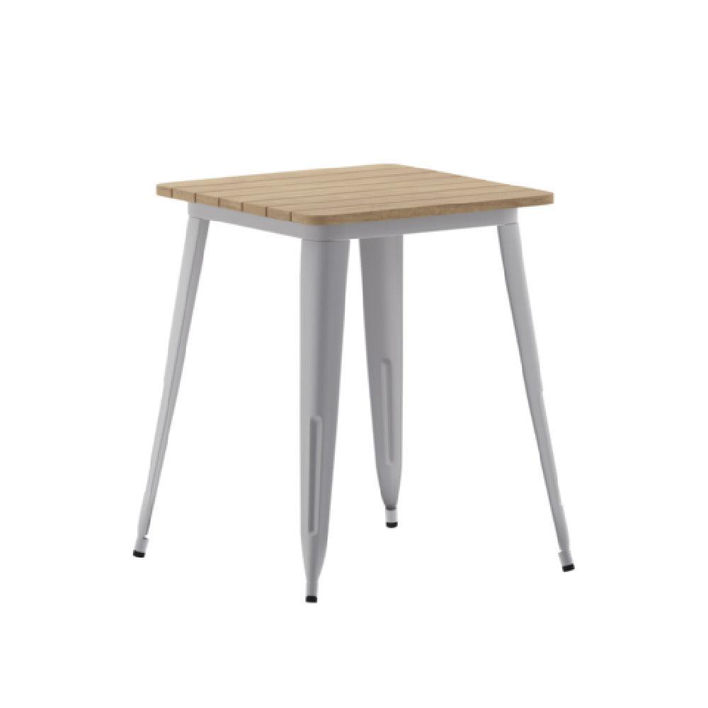 Flash Furniture JJ-T14619-60-BRSL-GG Declan Dining Table 23-1/2"W X 23-1/2"D X 30"H Square Table