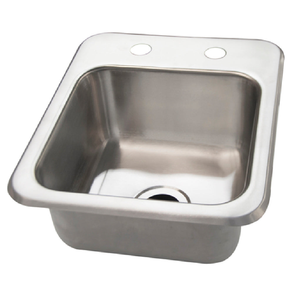 BK Resources DDI-0909524 Deep Drawn Drop-In Sink One Compartment 11-1/8"W X 13-1/2"D X 5"H Overall Size