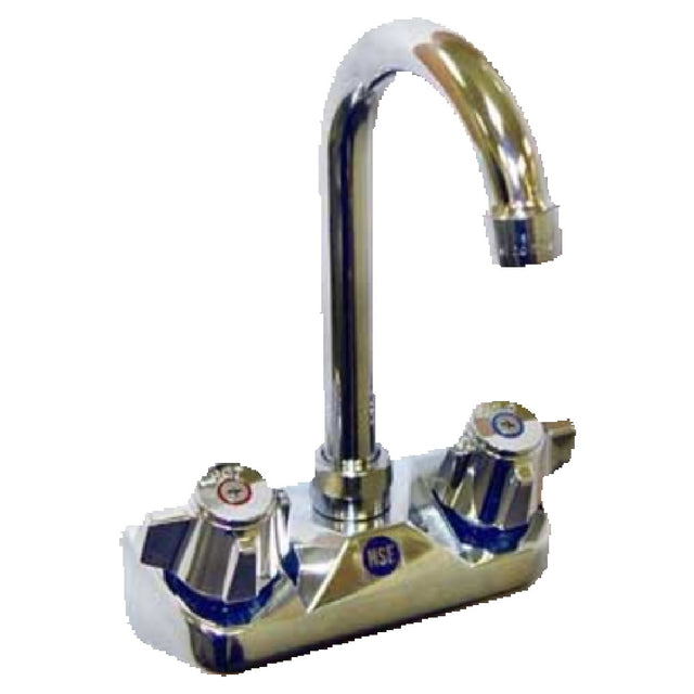 GSW USA AA-412G Faucet 4" Wall Mounted Backsplash With 5" Gooseneck Spout