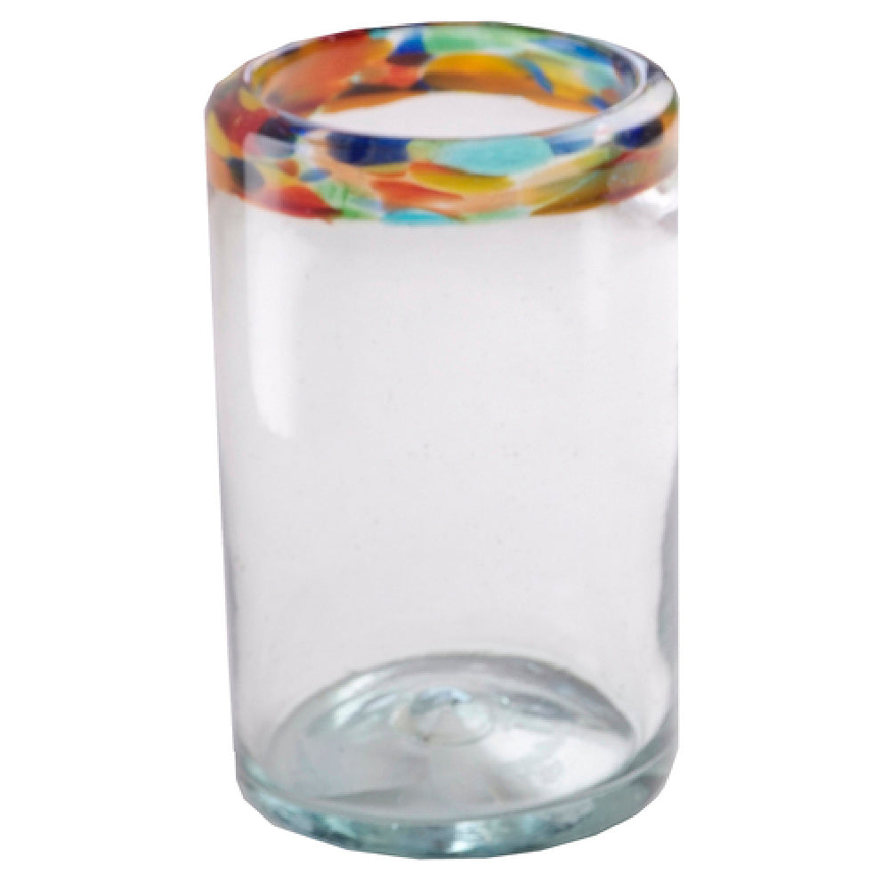 Orion Trading & Design G03-MR Confetti Tumbler Glass 16 Oz. 3-1/8" Dia. X 5-1/4"H