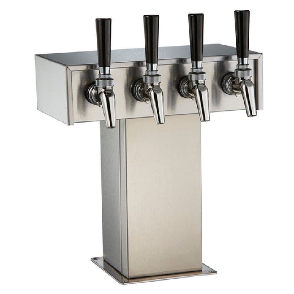 Perlick EA2110-4B Tee Tower (4) Faucets Beer Air Cooled