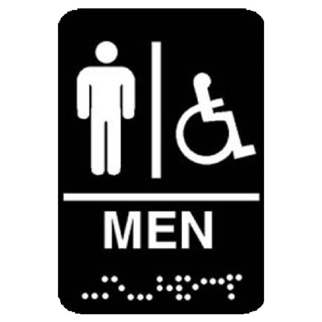 Franklin Machine Products 280-1201 Sign "Men/Wheelchair Restroom" 6" X 9"