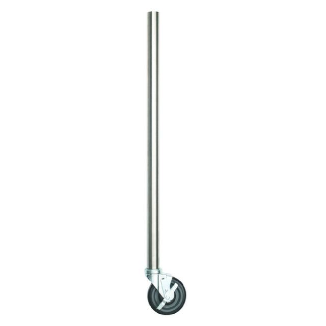 Hubert 78458 - Kratos Leg, 34" Length, 18-gauge Stainless Steel With Caster & Brake