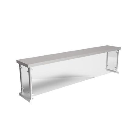 BK Resources SG-FCS-72 Sneeze Guard Overshelf For Steam Tables 12" Deep X 72" Wide Top Shelf