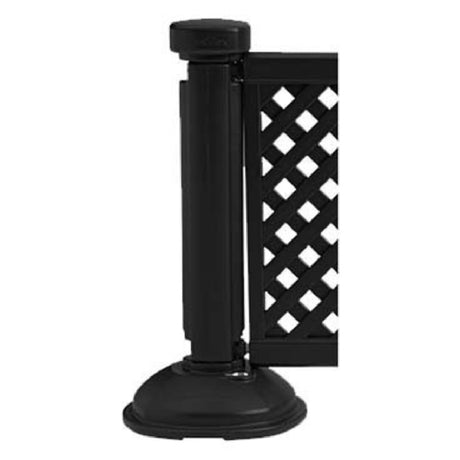 Grosfillex US960117 Fence Post & Base Interlocking Black