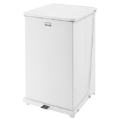 Rubbermaid FGST40EPLWH - The Defenders® Step Can, 19" Sq X 30" H, 25 Gallon