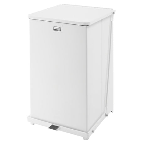 Rubbermaid FGST40EPLWH - The Defenders® Step Can, 19" Sq X 30" H, 25 Gallon