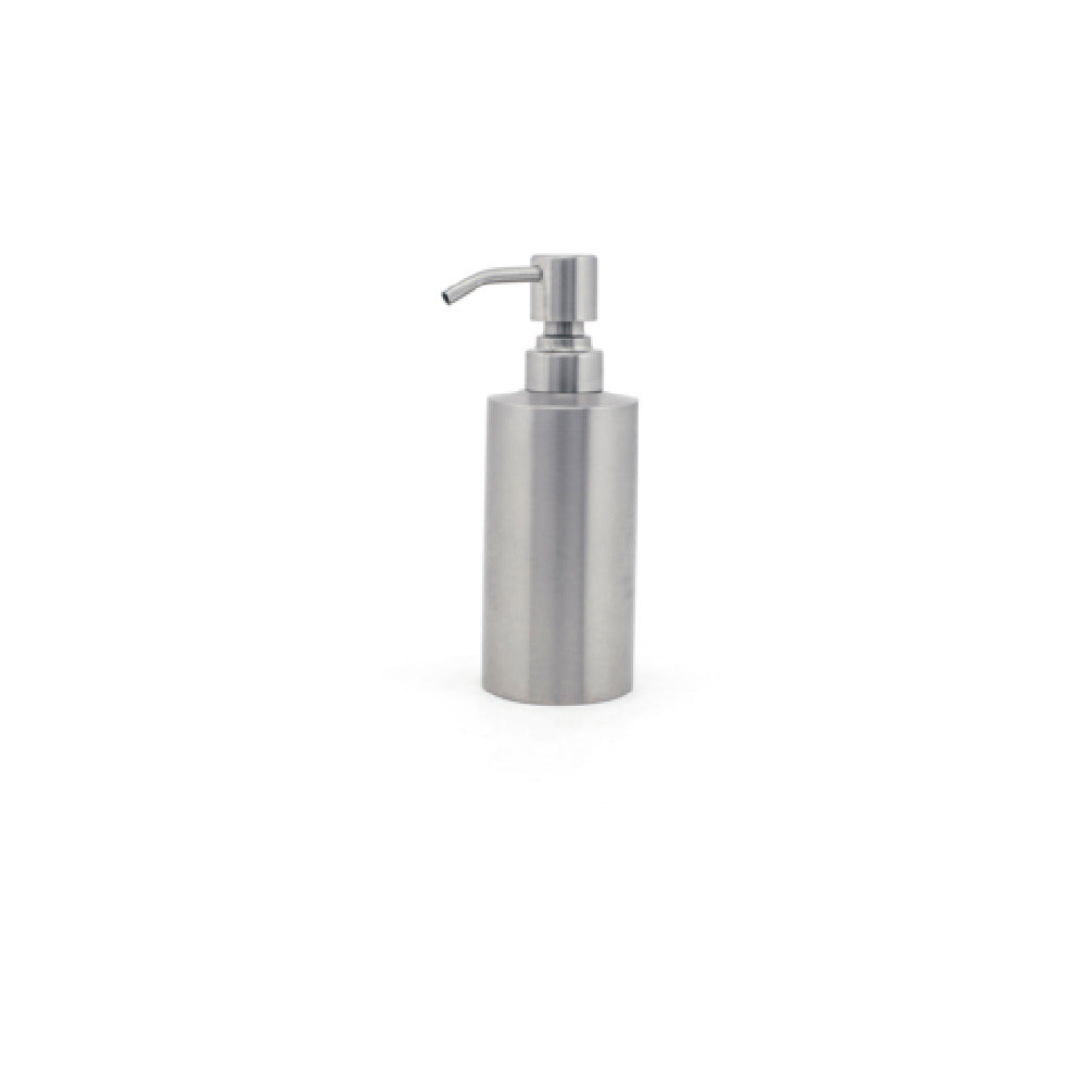 FOH RSP010BSS22 12oz Brushed Stainless Pump Silver With Brushed Top Includes One RSP010BSS22-BTM 12oz Brushed Stainless Pump Base Silver