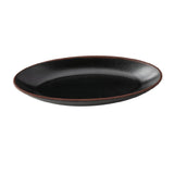 Yanco NA-310BK Nature Art Appetizer/Salad Plate 10-1/2"W X 5-1/4"D X 1-1/2"H Oval