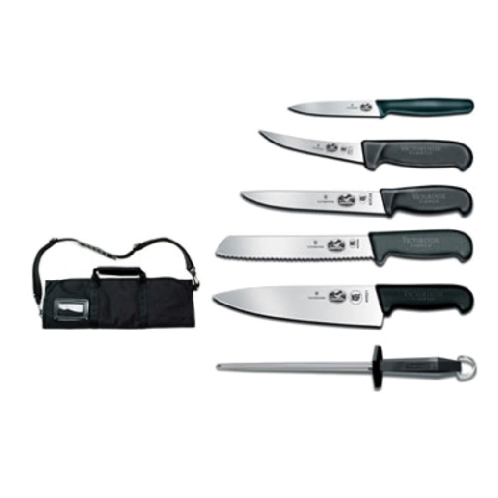 Victorinox 7.4012-X10 Cutlery Roll Set 7 Piece Fibrox® Pro Handle