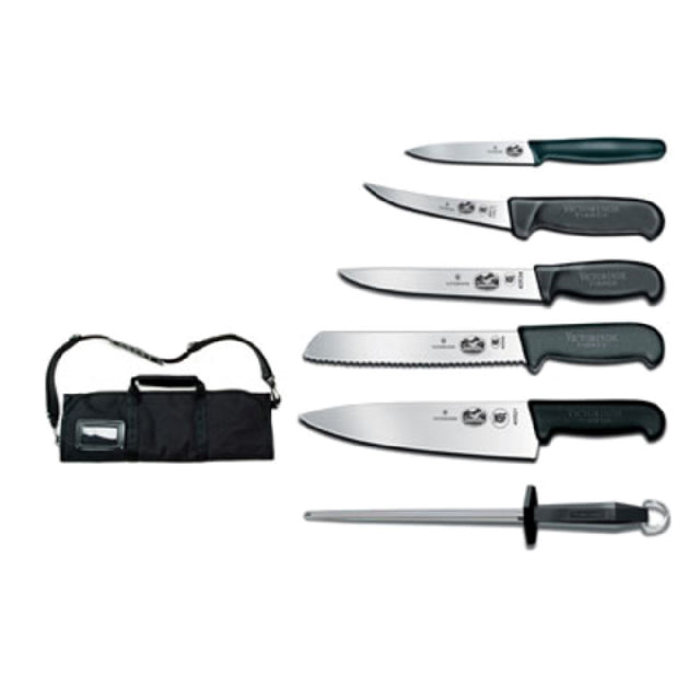 Victorinox 7.4012-X10 Cutlery Roll Set 7 Piece Fibrox® Pro Handle