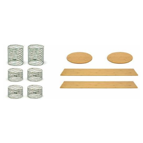 FOH BST044MUM28 Buffet Essentials Patina Natural Bamboo On Patina Includes Two BRI003PTI20 Patina Risers Set Of 3