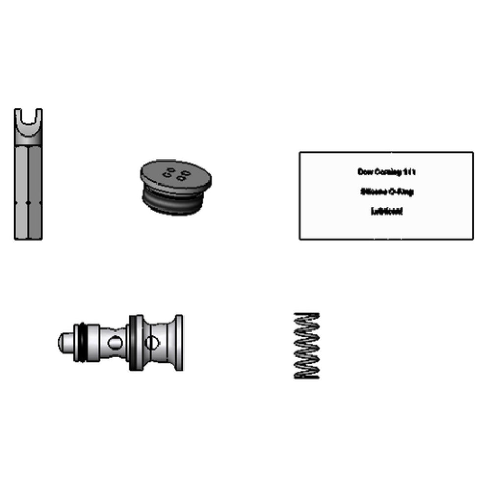 T&S Brass 108V-RK Valve Repair Kit Includes: (1) Valve Assembly (1) 1/4" Spanner Bit