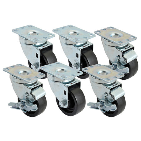 Franklin Machine Products 256-1428 Plate Caster Kit 3"OD Swivel