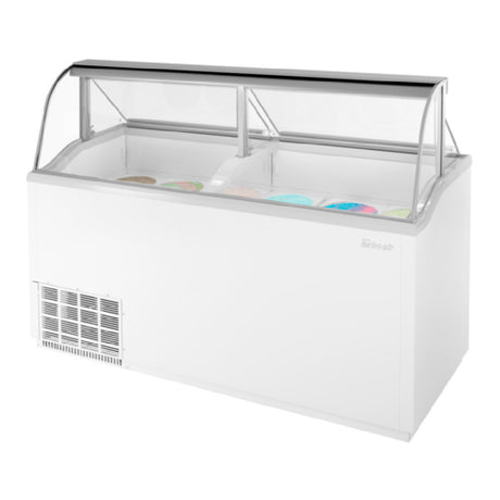 Turbo Air TIDC-70W-N Ice Cream Dipping Cabinet 68"W X 26-1/8"D X 50-7/8"H (12) 3 Gallon Tub Capacity