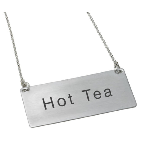 Winco SGN-201 Beverage Chain Sign "Hot Tea" 3-1/2"L X 1-3/4"W