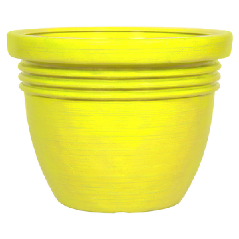 Grosfillex US443013 Mumbai Décor Safety Planter 24" Safety Yellow