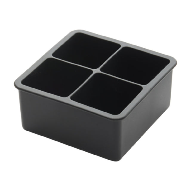 Winco ICCT-4R Ice Cube Tray (4) 2" Square Compartments Silicone