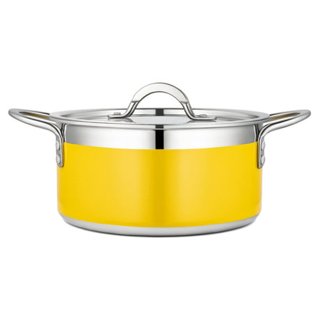 Bon Chef 71301-CF2-Y Country French X Pot 3 Qt. 9 Oz. 8-5/8" Dia. X 3-7/8"H