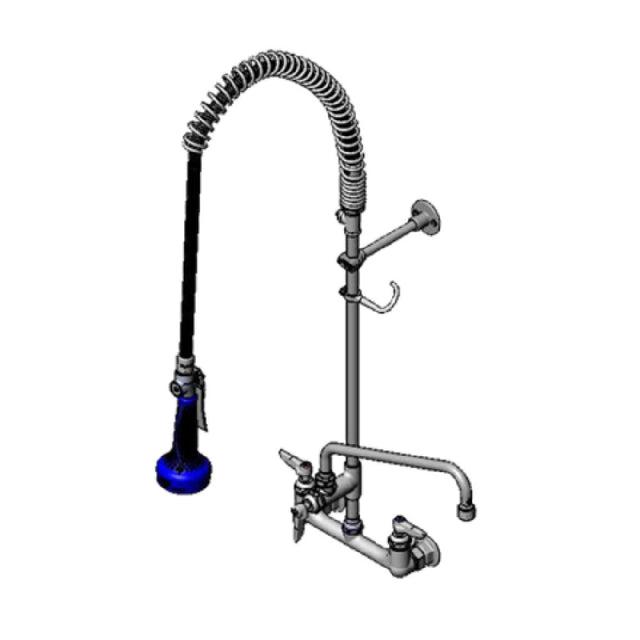 T&S Brass B-0133-12ACRB8T Pre-Rinse Unit With Add-on Faucet Splash/wall Mount