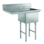 Hubert 73340 - Kratos® Compartment Sink, 18"W X 18"D X 12"H Bowl Size, 18" Drain Board