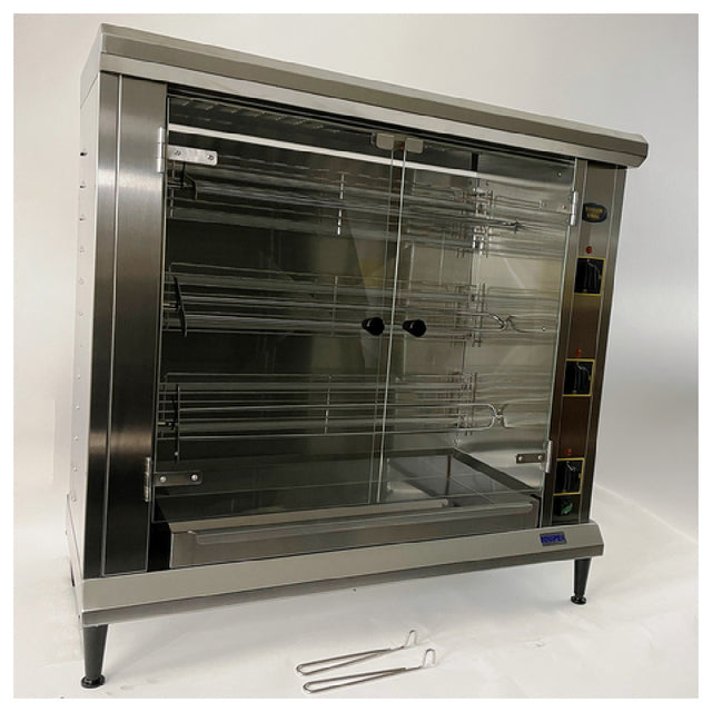 Equipex RBE-12/1 Roller Grill Rotisserie Roaster Infrared Quartz Elements Water Bath/drip Pan