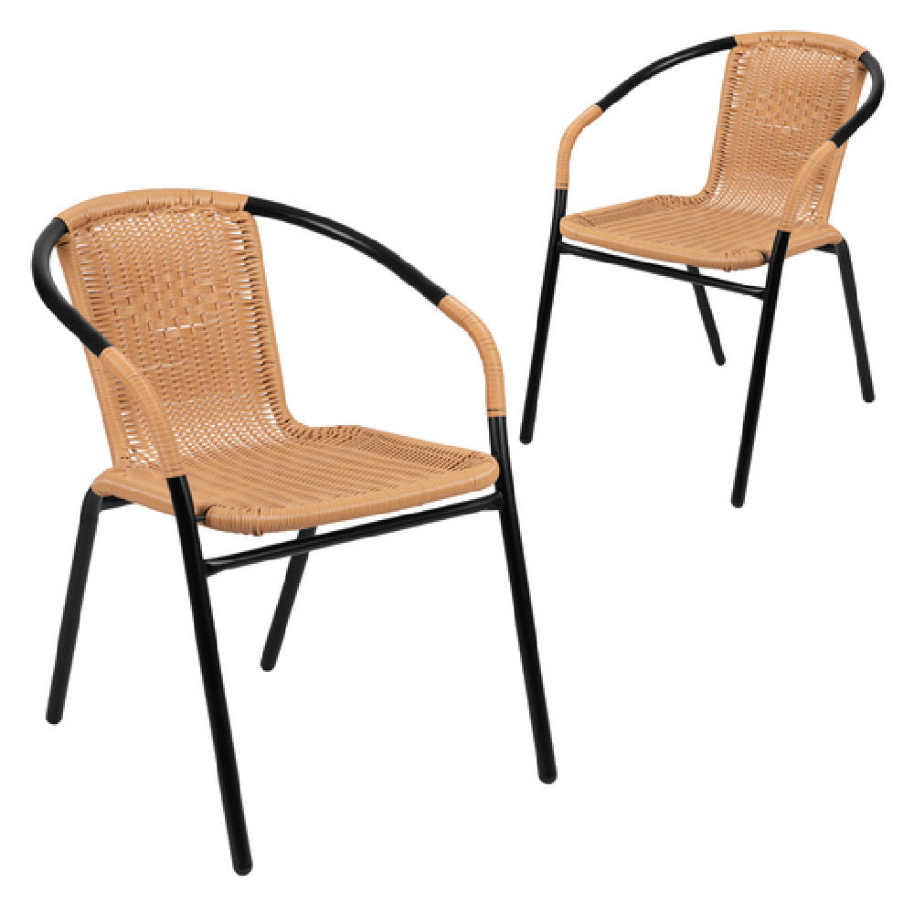 Flash Furniture 2-TLH-037-BGE-GG Stack Chair 352 Lb. Weight Capacity 21-3/4"W X 23-1/2"D X 28-1/2"H