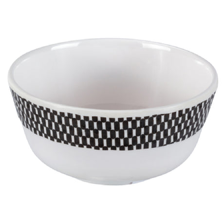 Bon Chef 53930WHITE-BLK Salad Bowl 8 Oz. 4" Dia. X 2"