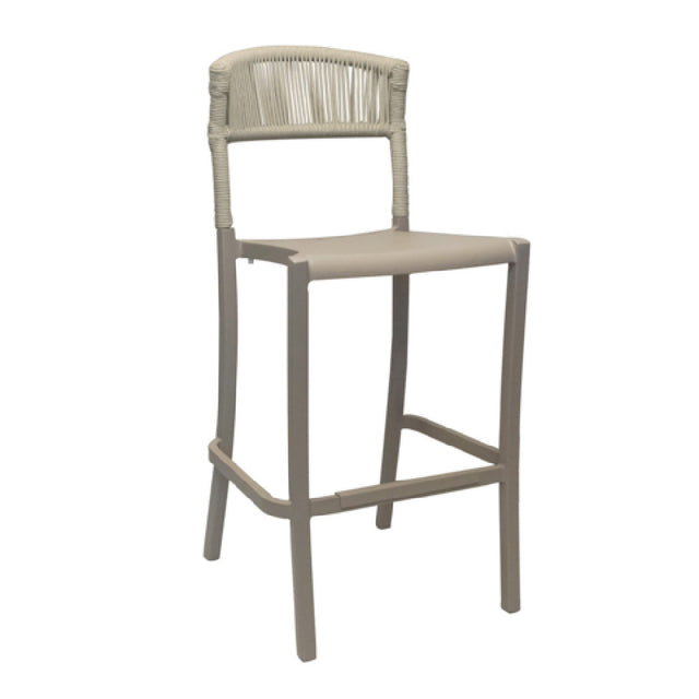 Grosfillex UT827181 - Tahoe Barstool, Rope Weave Design, Bar-height Level