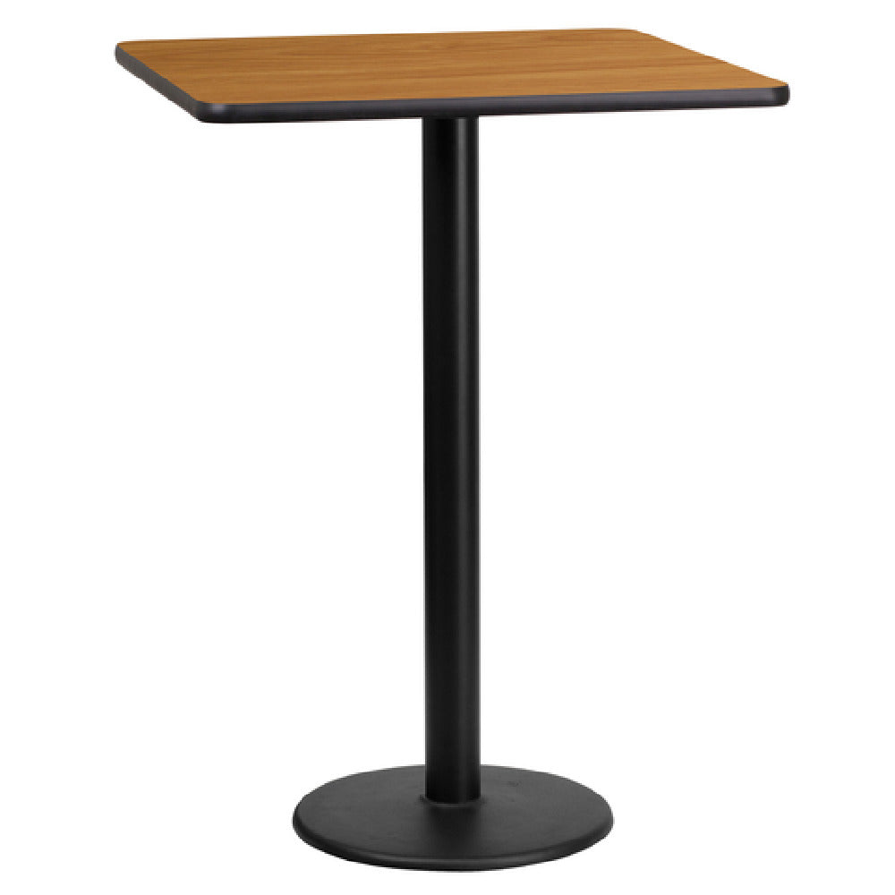 Flash Furniture XU-NATTB-2424-TR18B-GG Table 24"W X 24"D X 43-1/8"H Bar Height