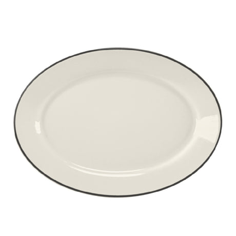 Steelite HL15763927 Rolled Edge Oval Platter 13.375" X 9.25" X 1.5" RE & NR