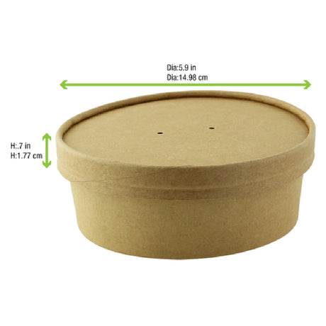 PacknWood 210LSOUP156K - Vented Lid, 5.9" Dia., Fits 210PC Models
